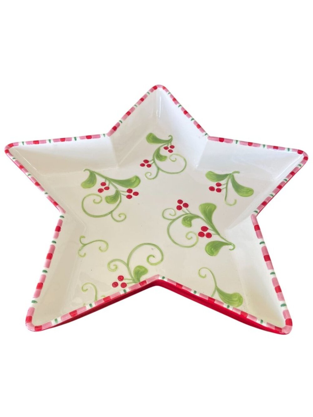 Mingle Jingle Be Merry Fitz & Floyd Christmas Star Hors d'Oeuvres Dish Platter